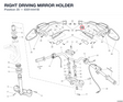 RIGHT DRIVING MIRROR HOLDER 83014441B diagram position