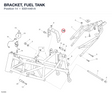 BRACKET, FUEL TANK 83014461A diagram position