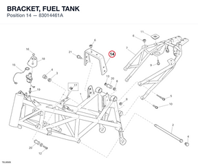 BRACKET, FUEL TANK 83014461A diagram position