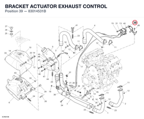 BRACKET ACTUATOR EXHAUST CONTROL 83014531B diagram position