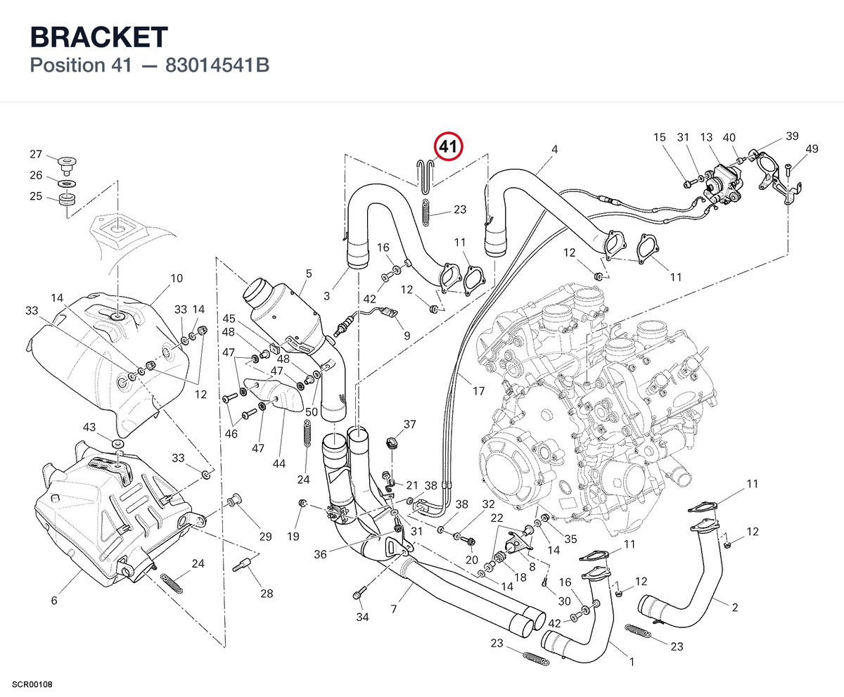 BRACKET 83014541B diagram position