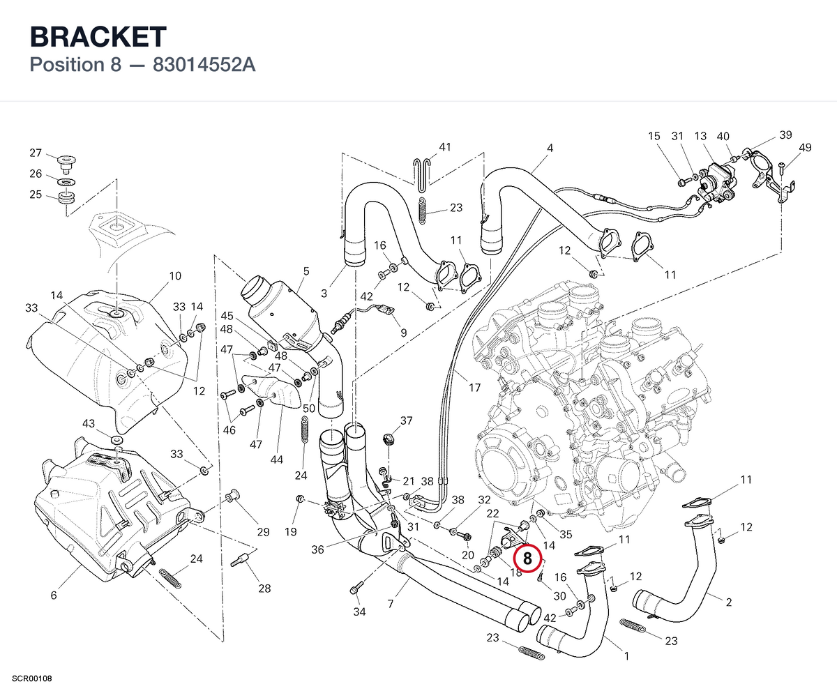 BRACKET 83014552A diagram position