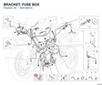 BRACKET, FUSE BOX 83014631A diagram position