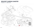 BRACKET CARBON CANISTER 83014731A diagram position
