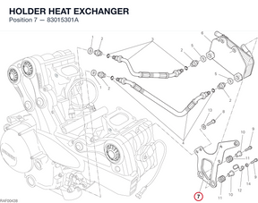 HOLDER HEAT EXCHANGER 83015301A diagram position