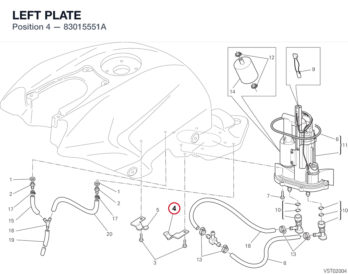 LEFT PLATE 83015551A diagram position