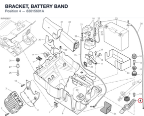 BRACKET, BATTERY BAND 83015601A diagram position
