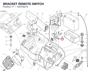 BRACKET REMOTE SWITCH 83015621A diagram position