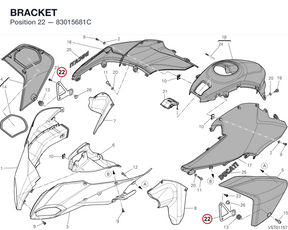 BRACKET 83015681C diagram position