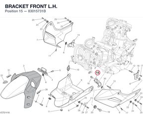 BRACKET FRONT L.H. 83015731B diagram position