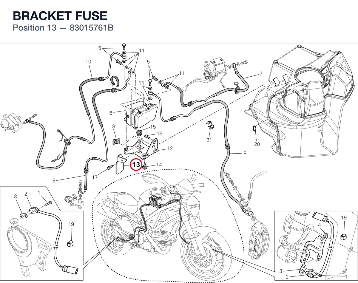 BRACKET FUSE 83015761B diagram position