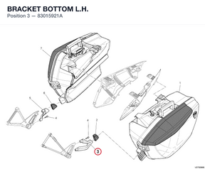 BRACKET BOTTOM  L.H. 83015921A diagram position