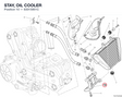STAY, OIL COOLER 83015951C diagram position