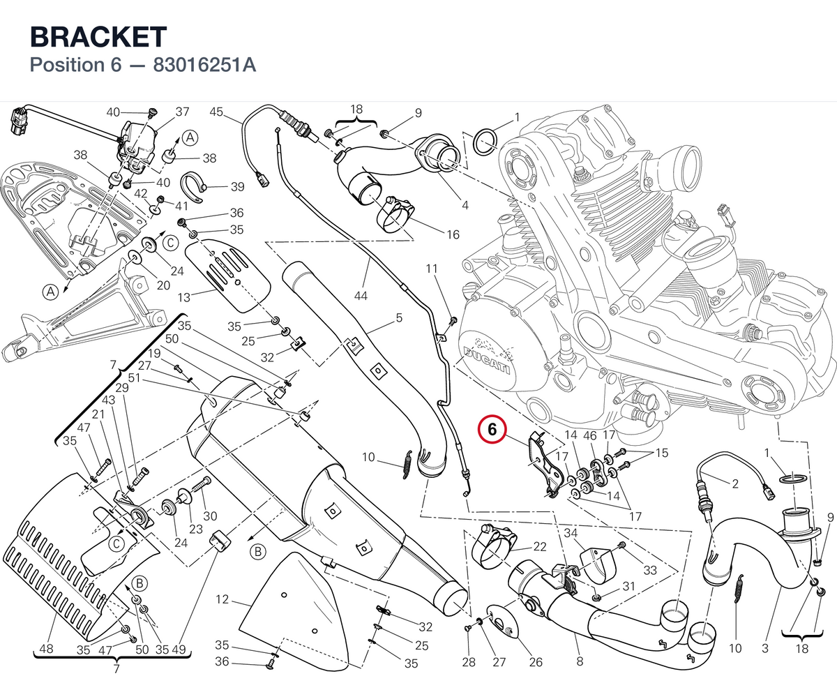 BRACKET 83016251A diagram position