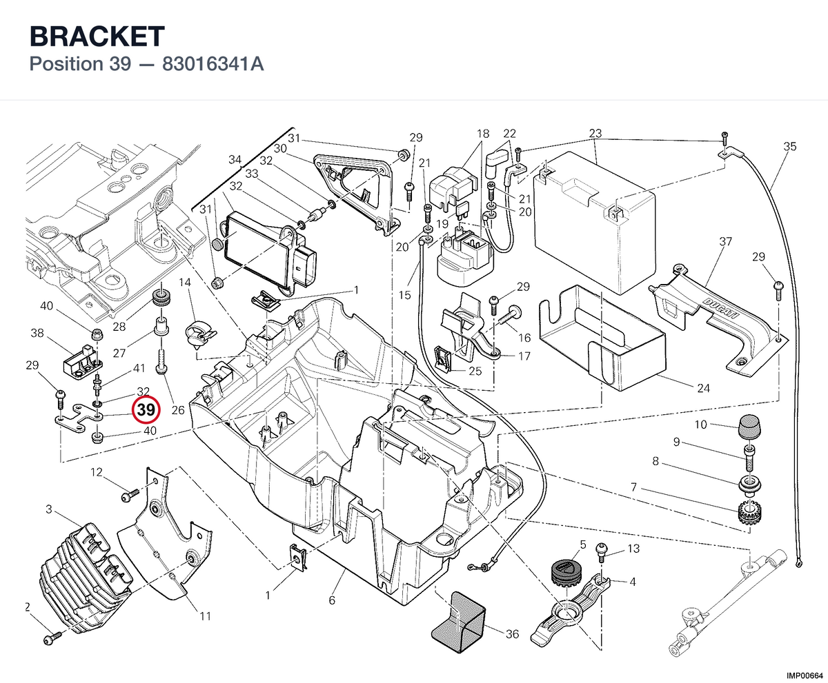 BRACKET 83016341A diagram position