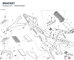 BRACKET 83016442AA diagram position