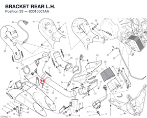BRACKET REAR L.H. 83016501AA diagram position