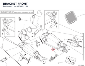BRACKET FRONT 83016511AA diagram position