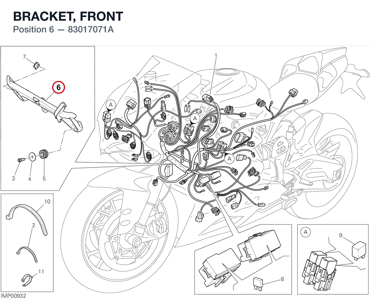 BRACKET, FRONT 83017071A diagram position