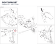 RIGHT BRACKET 83017111AA diagram position