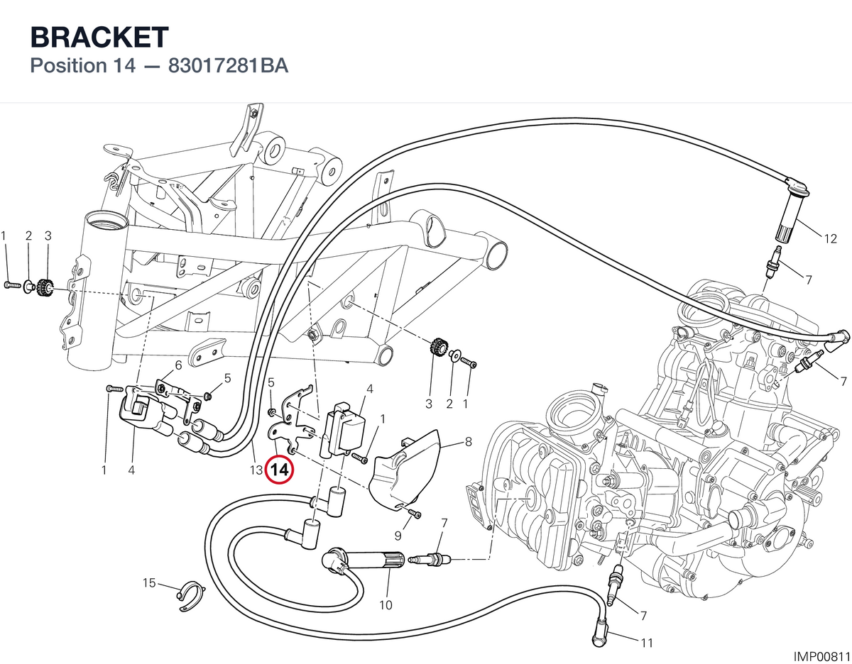 BRACKET 83017281BA diagram position