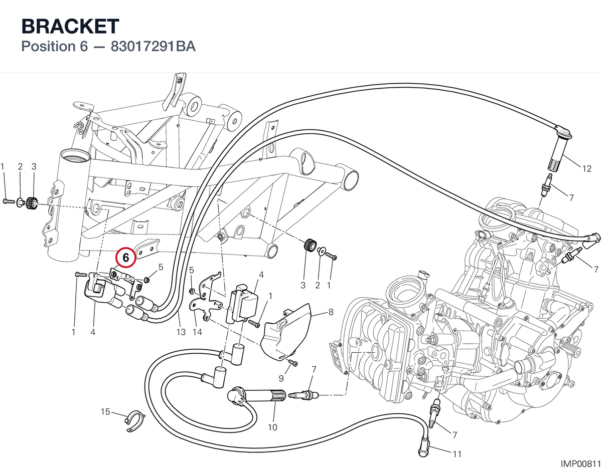 BRACKET 83017291BA diagram position