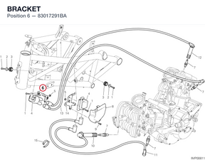BRACKET 83017291BA diagram position