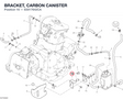 BRACKET, CARBON CANISTER 83017642CA diagram position