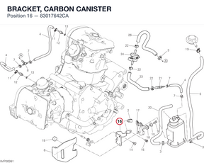 BRACKET, CARBON CANISTER 83017642CA diagram position