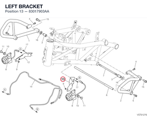 LEFT BRACKET 83017903AA diagram position