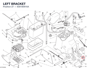 LEFT BRACKET 83018091AA diagram position
