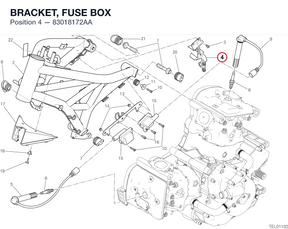 BRACKET, FUSE BOX 83018172AA diagram position