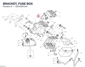 BRACKET, FUSE BOX 83018351AA diagram position