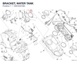BRACKET, WATER TANK 83018421BA diagram position