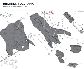 BRACKET, FUEL TANK 83018551BA diagram position