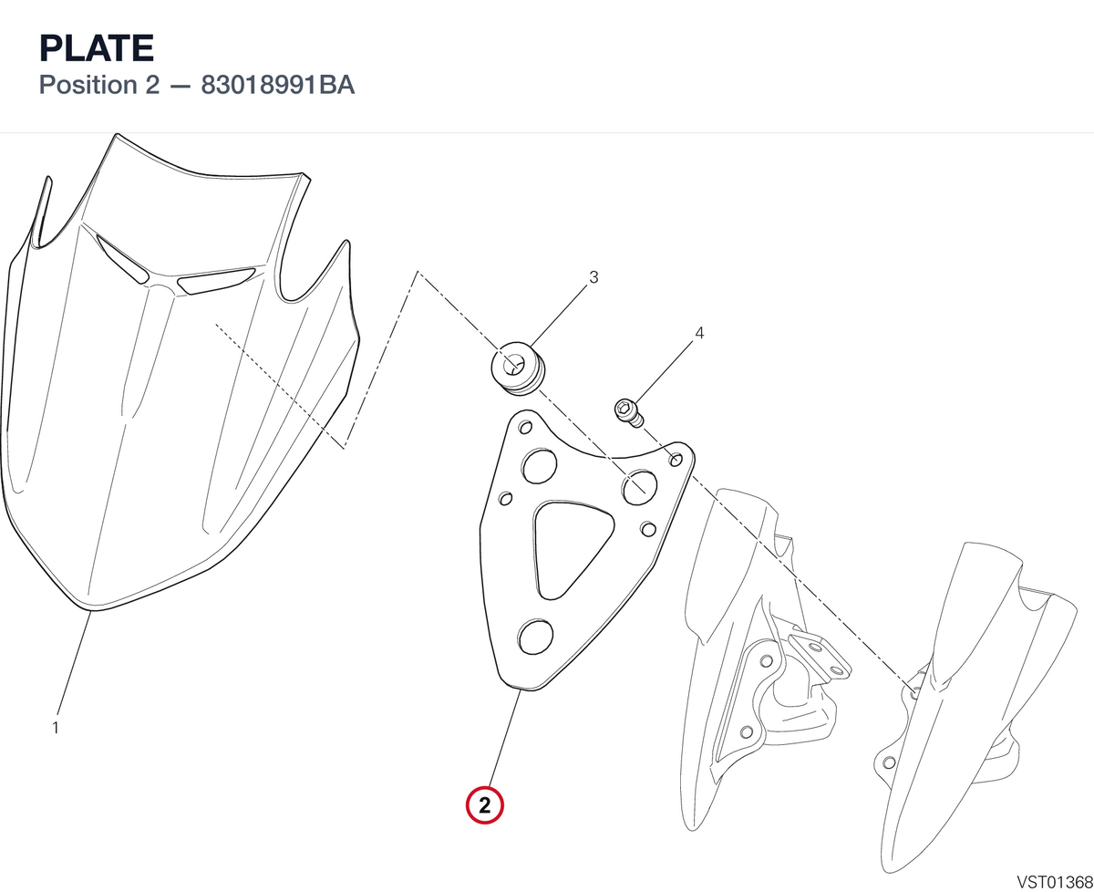 PLATE 83018991BA diagram position