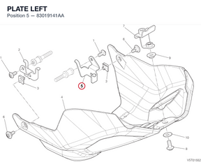 PLATE LEFT 83019141AA diagram position