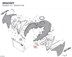 BRACKET 83019171AA diagram position
