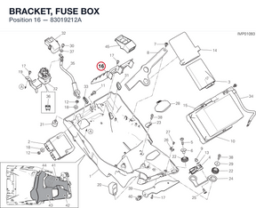 BRACKET, FUSE BOX 83019212A diagram position