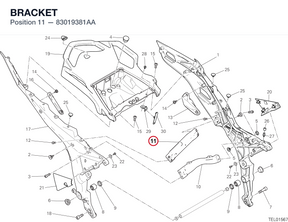 BRACKET 83019381AA diagram position