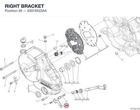 RIGHT BRACKET 83019422AA diagram position