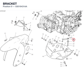 BRACKET 83019431AA diagram position