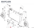BRACKET, HORN 83019451AA diagram position