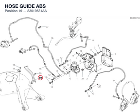 HOSE GUIDE ABS 83019531AA diagram position