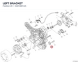 LEFT BRACKET 83019891AA diagram position