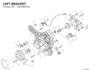 LEFT BRACKET 83019891AA diagram position