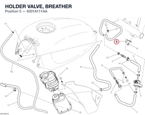HOLDER VALVE, BREATHER 8301A111AA diagram position