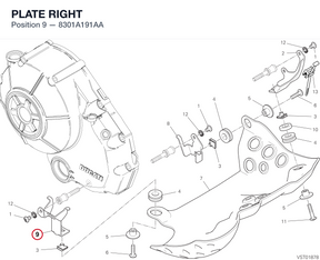 PLATE RIGHT 8301A191AA diagram position