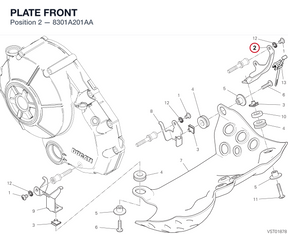 PLATE FRONT 8301A201AA diagram position