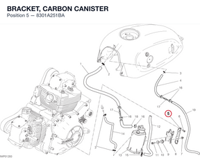 BRACKET, CARBON CANISTER 8301A251BA diagram position